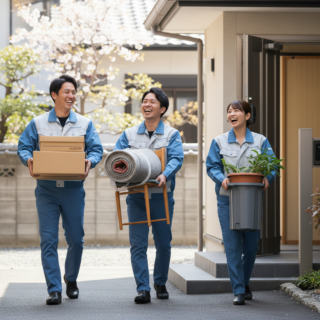 不用品回収・片付け作業のイメージ